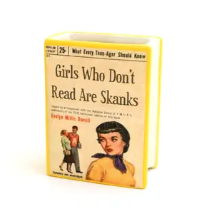 Girls Who Don't Read are Skanks Book pencil holder, vase, gift for reader