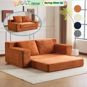 Limited Time Clearance !!!  71.65“ Loveseat Sofa, Comfortable Deep Seat Sofa Bed, Modern Small Corduroy Couch for Living Room Bedroom,Reversible Cushion with Pillows,No Assembly Required