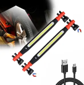 2026 New Magnetic Under Hood Rechargeable LED Bar - 360° Adjustable, 3 Lighting Modes with Red Function, Tools for Mechanics, Car Garage Repair Accessory Gadget