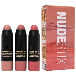NUDESTIX Mini Pink  Blush 3 PC Kit fair skin cosmetic ph