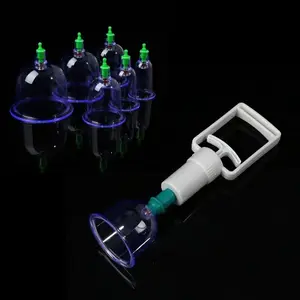 6 Cups Cupping Kit for Massage Therapy, Chinese Cupping Therapy Set with Magnetics, Professionaal Vacuum Cupping Set for Cellulite Reduction Muscle Pain Relief with Manual Pump for Wangge