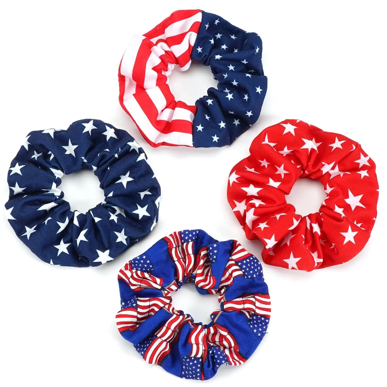 4Pcs Usa Hair Ties