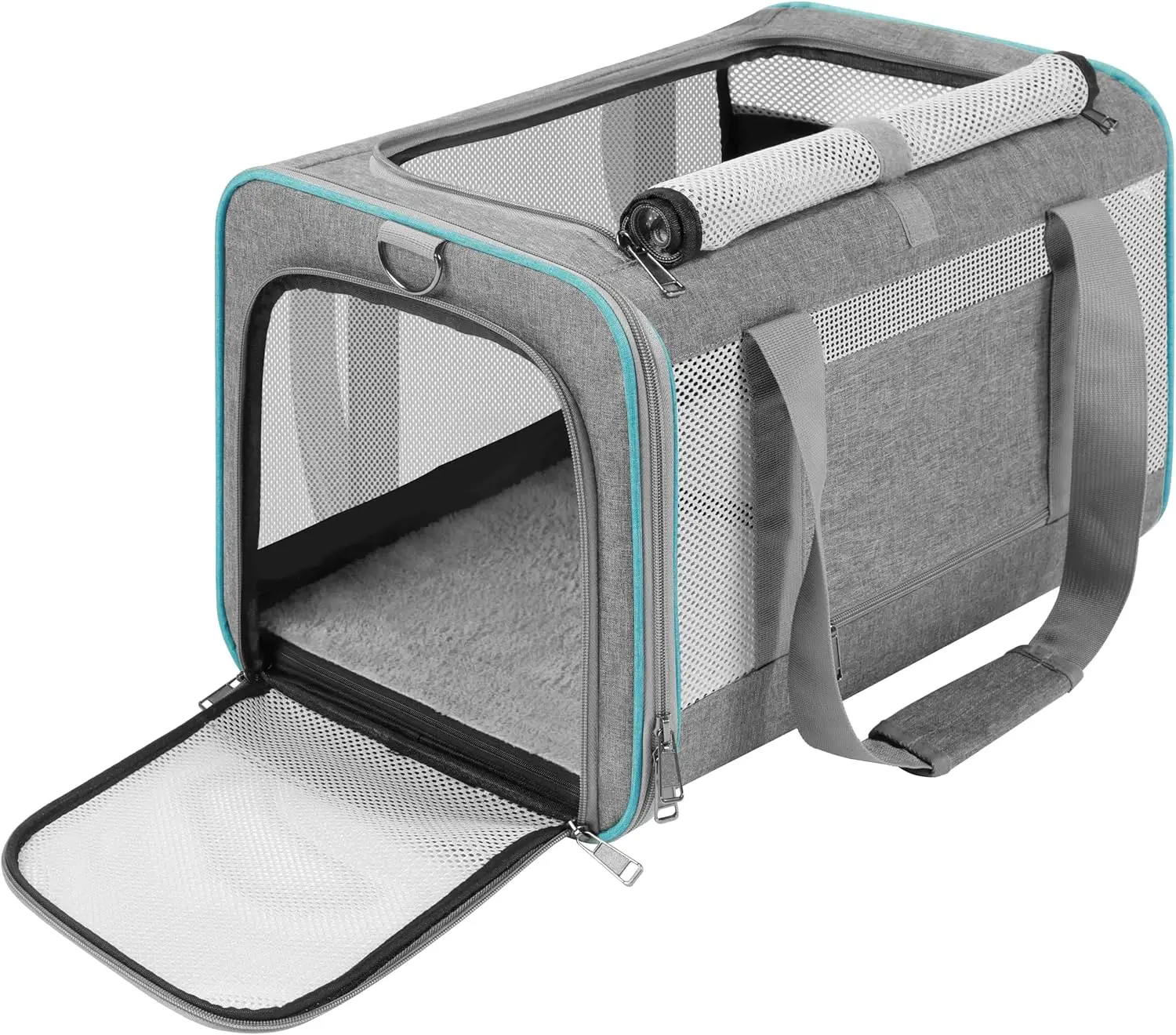 Pet Carrier for Large Cats 20 lbs+ Soft Sided Collapsible Top Load Carrier Bag for Medium Cats 2 Kittens Medium Transport Carriers Long Trips