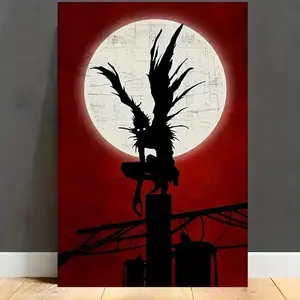 Death Note Silhouette Anime Wall Art Poster