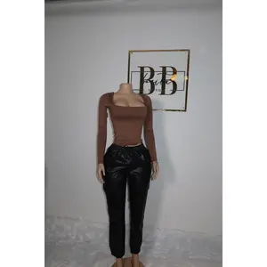 Gabby Leather Joggers