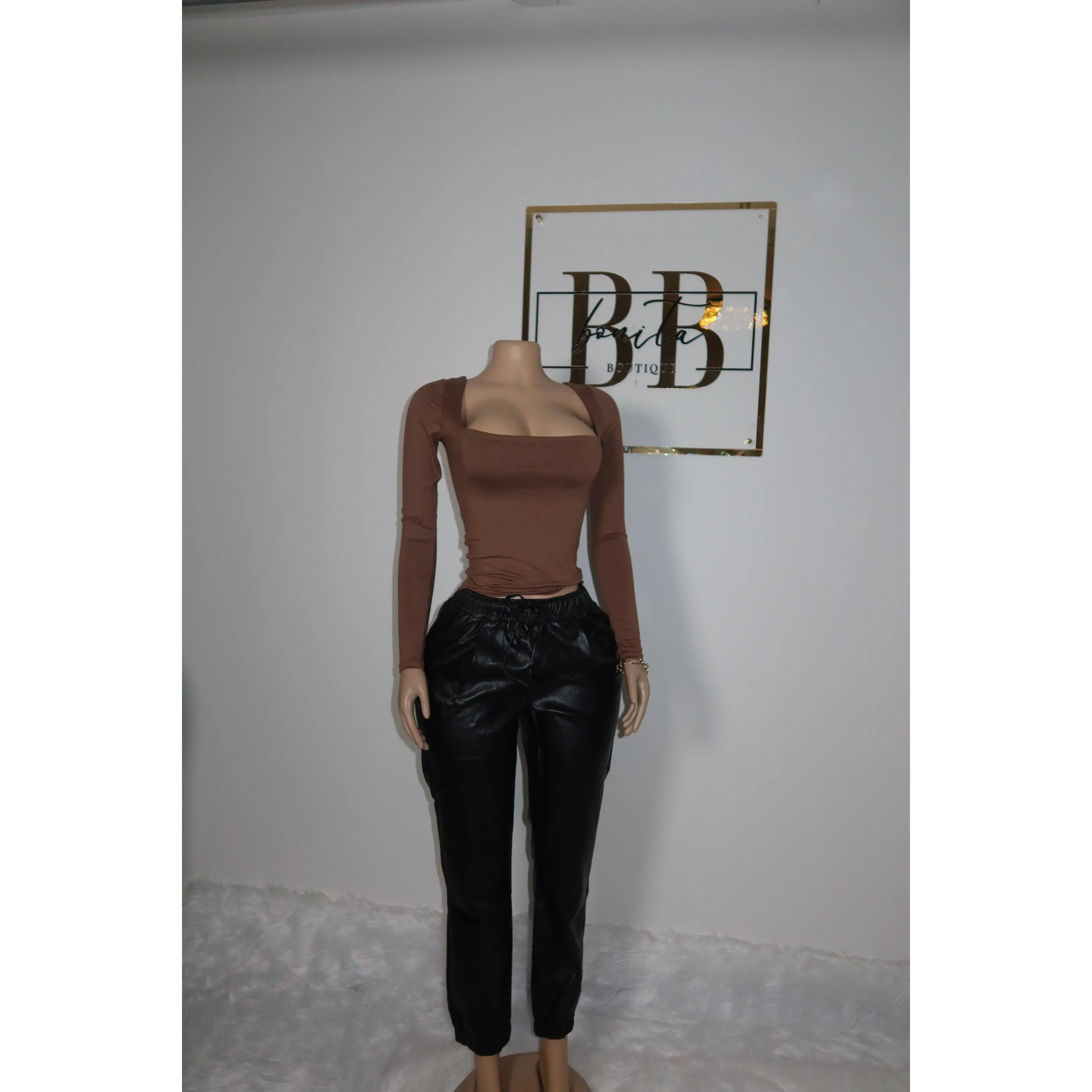 Gabby Leather Joggers