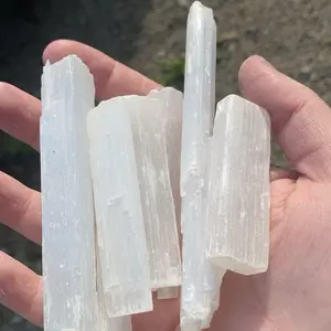 Selenite Sticks - Natural Crystal Healing Tools for Energy Cleansing and Meditation Practices