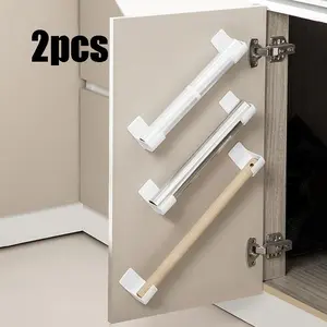 2-Piece Wall-Mounted Clutter Storage Rack, No-Drill Organizer Tray, Kitchen & Fridge Side Storage, Includes Food Wrap & Trash Bag Holder