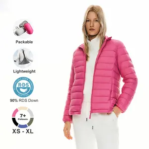 Orolay Packable Lightweight Down Jacket for Women with Stand Collar for Outdoor, Quilted Puffer Coat with Windproof Stand Collar , Water-Resistant