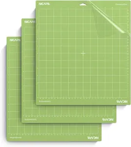 Standard Grip Cutting Mat for Cricut Maker 3/Maker/Explore 3/Air 2/Air/One (12x12 inch,5 packs) Standard Adhesive Sticky Green Quilting Replacement Cut Pads