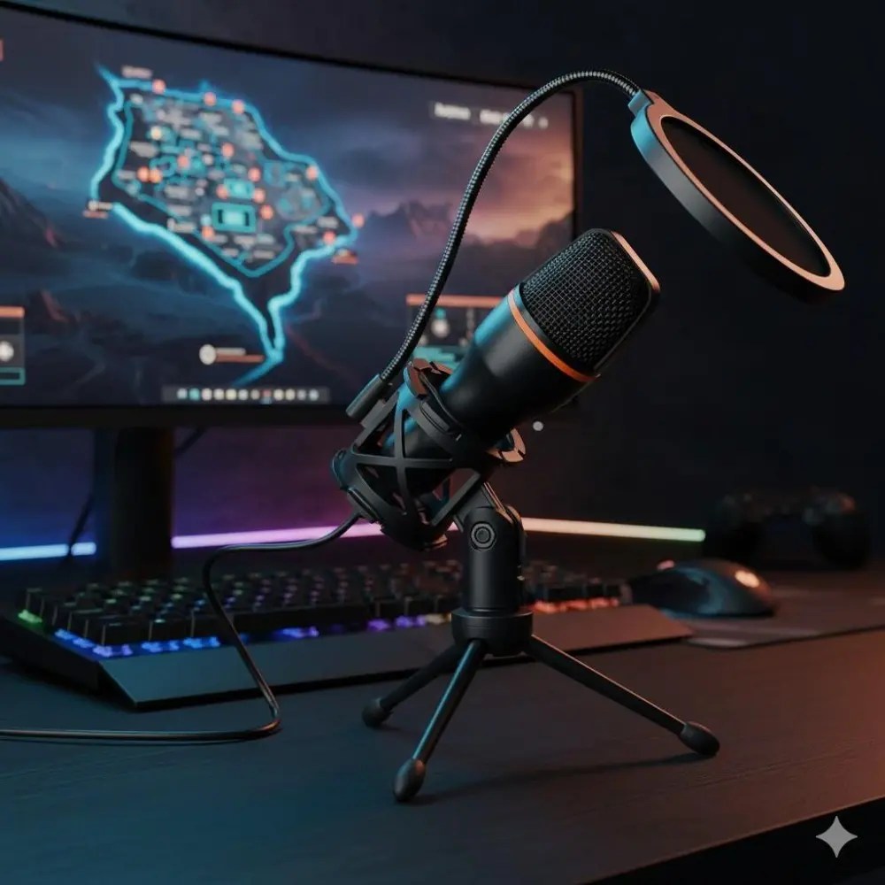 Professional Noise Cancelling Mic USB Condenser Microphone Kit with RGB Lighting, Noise Cancellation for Streaming, Podcasting, YouTube. Adjustable Tripod Stand for PC, Gaming, Voiceover, Online Classes & Conference.