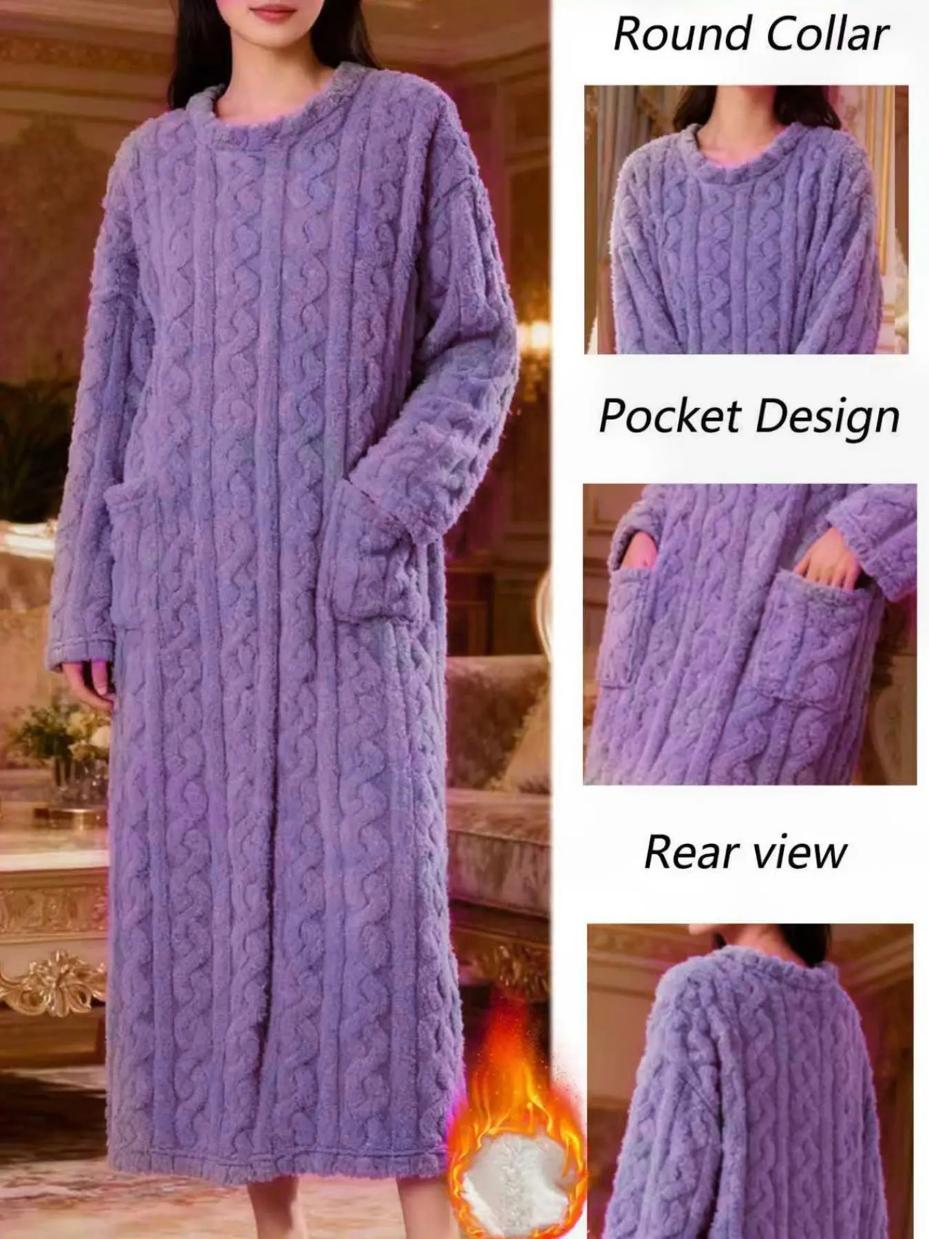 Women's Autumn Winter Hooded Plush Sleepwear Set, Casual Fitted Pajamas for Home & Leisure, Perfect Gift for Halloween Christmas