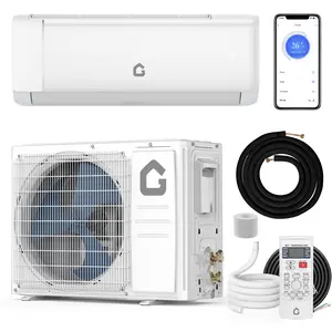 Modern 12000 BTU Ductless Mini Split Air Conditioner, Heat Pump System with WiFi Connectivity, 20 SEER Efficient, Quiet Smart Home AC