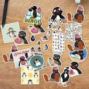 Stickers Pack 20 Pcs Pingu Laptop Luggage Skateboard Mood Water Car Colorful Vinyl Bike Bottle Bumper Waterproof Aesthetic Guitar
