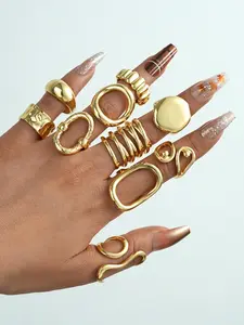 Minimalist Stacking Ring Set, Stackable Rings, Fashion Jewelry for Women for Party, Daily Clothing Decor, Trendy All-match & Exquisite Jewelry for Birthday Gift, Jewelry Gifts