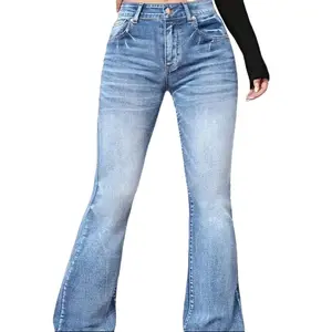 High-Waist Bootcut Flare Retro Streetwear Aesthetic Slimming Jeans