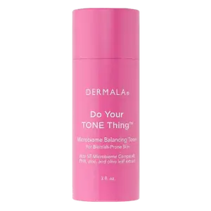 Dermala Do Your TONE Thing Microbiome Balancing Toner For Sensitive Acne and Blemish Prone Skin with PHA, Aloe, and Olive Leaf Extract