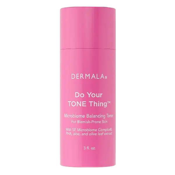 Dermala Do Your TONE Thing Microbiome Balancing Toner For Sensitive Acne and Blemish Prone Skin with PHA, Aloe, and Olive Leaf Extract