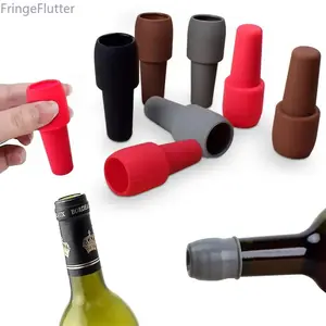 Silicone Wine Stoppers 8 PCS - Reusable Sparkling Wine Bottle Stopper for Home Use, Silicone Material, Suitable for Wine and Champagne Prosecco Utensils