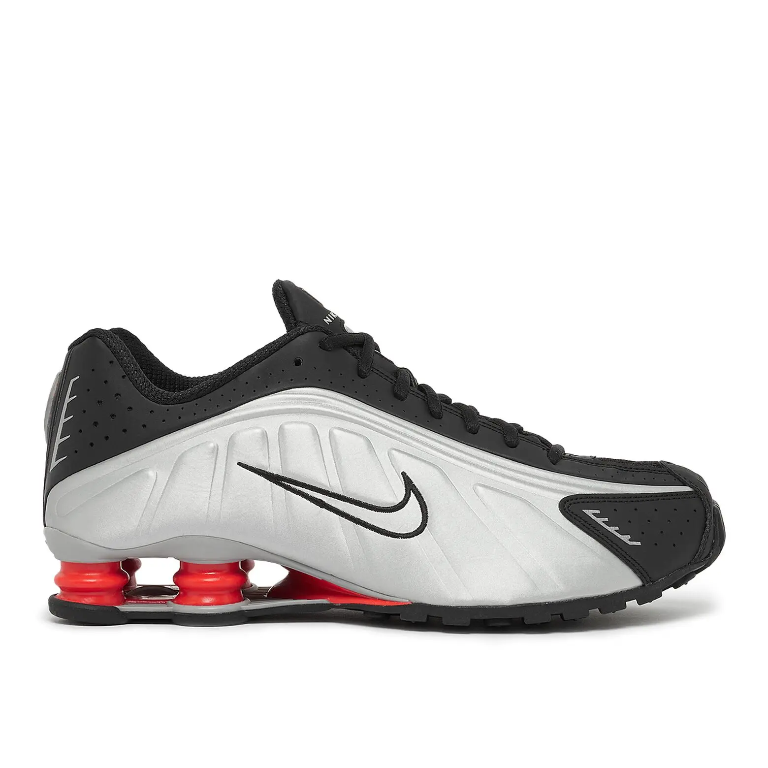 Nike Shox R4 Black Metallic Silver HQ1988-002 Men's Fashion Sneaker New