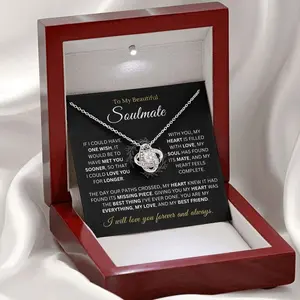To My Soulmate Necklace, Valentines Day Gift for My Soulmate, Birthday Gift for Her, Wife, Girlfriend, Fiancée, Anniversary Gifts, Jewelry for Her