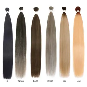 High-Temp Resistant PE Fiber Wefts, Synthetic Bundles, Hair Weave Extensions, Made PE Fiber, Multiple Shades for a Chic Hair Look