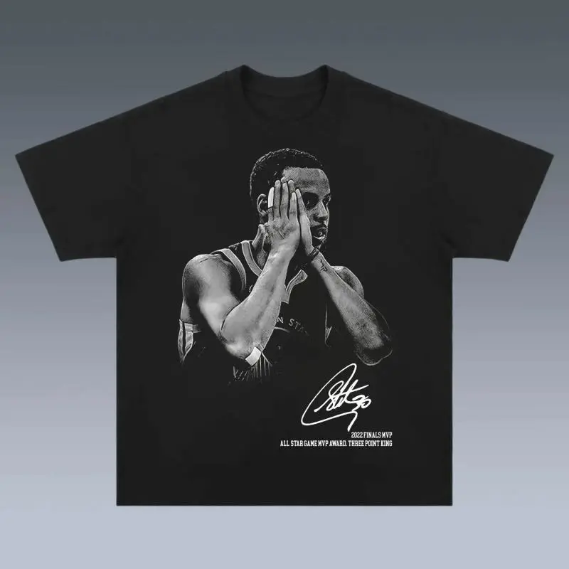 #SummerVibes Stephen Curry Graphic T Shirt Heavy Cotton Vintage Washed Black Tee 2022 Finals MVP Three Point King Signature Print Casual Streetwear For Basketball Fans Adult Men Women Daily Outdoor Wear Trendy Sports Fan Apparel Retro Hip Hop Style