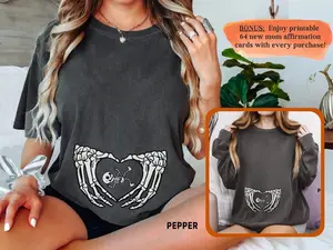 Skeleton Baby Comfort Colors Halloween Maternity Shirt, Halloween Pregnancy Shirt, Maternity Halloween Costume, Witchy Scary Mom Gift