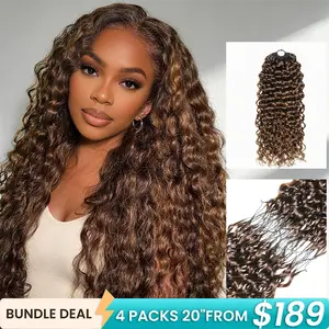 【4 Packs 20" Only $189-Miracle Knots Crochet Hair 】Protective Hairstyles Human Hair Extensions  Pre-Separated 50g/Pack – Knotless Boho Braids, 4-5 Packs for Full Head, Multiple Curly & Wave Textures Protective Hairstyles For Black Women