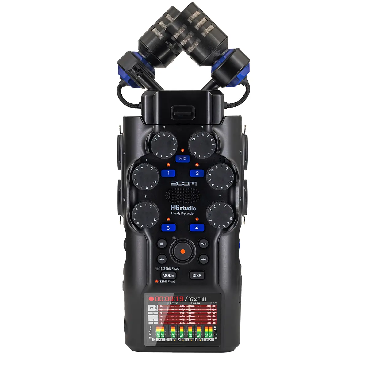 Zoom H6 Studio 8-Track 32-Bit Float Handy Recorder with USB Adapter, Wireless Capability, Stereo Functionality, and Multiple Ports