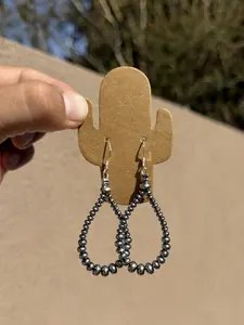 Graduated sterling silver earrings
