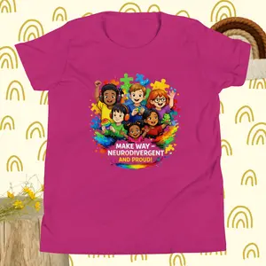 Youth "Make Way- Neurodivergent And Proud" Short Sleeve T-Shirt