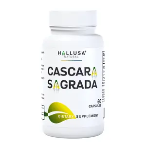 Cascara Sagrada Bark - Supplement Dietary for 60 Capsules - 30 days - HALLUSA NATURAL