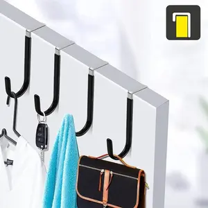 6 Pieces This J-Shaped Hook Adopts A Minimalist Design, Perfectly Adapts To All Kinds Of Home Scenes, And Easily Hangs Umbrellas, Scarves, Backpacks And Other Daily Items. The Intimate Rounded Corner Design Prevents Scratches Storage Hooks