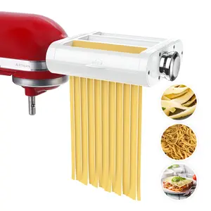 Antree Pasta Maker Attachment 3 in 1 Set for KitchenAid Stand Mixers Included Pasta Sheet Roller, Spaghetti Cutter, Fettuccine Cutter Maker Accessories and Cleaning Brush Utensils Cover