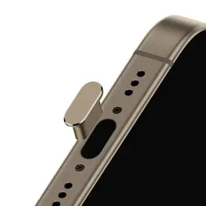 Metal Dust Plug for Apple iPhone 17 Pro Max Air 16 Pro Max 15 Pro Max, Universal Typ-C Charging Port Protector, Anti-Dust Cover