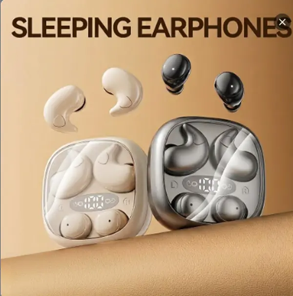 Ultra-Thin Invisible Sleep Earbuds, Super Soft Mini Wireless Headphones for Small Ears Side Sleepers, Noise Reduction Sleeping Buds with Long Battery Life, Discreet Lightweight Earphones for Work, Travel