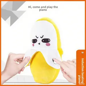 1PC Banana Shaped Induction Beat Soft Stuffed Plush Toy for kids 3+. Interactive music design, soft plush texture, educational and fun. Great for parent-child company, daily leisure and perfect holiday gifts.