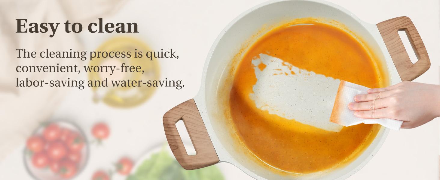 25-Piece Non-Stick Ceramic Granite Cookware Set with Stay-Cool Handles, Induction Compatible Pots and Pans Set for Healthy Cooking