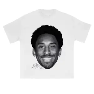 [100%25 Cotton] Summer Cotton T-shirts Streetwear Basketball Kobe Bryant Graphics Printed Loose  Menswear Top