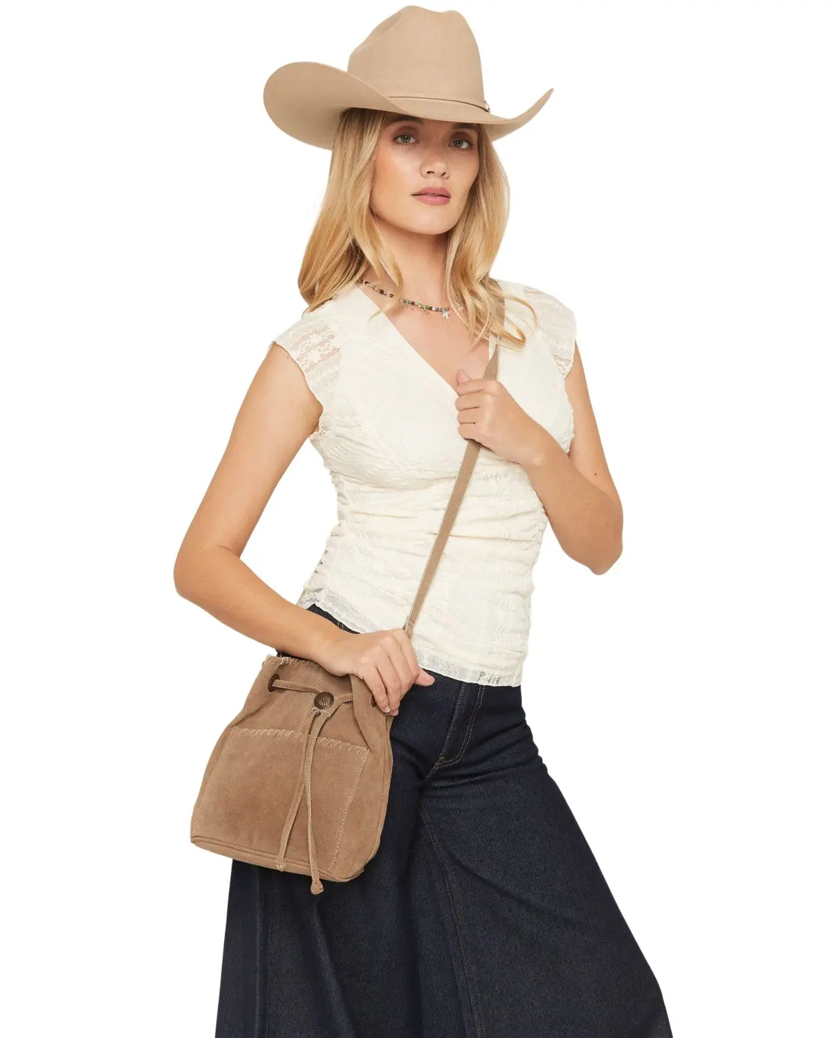 Avondayle Women's Women'S Suede Drawstring Bucket Bag - Ahb105