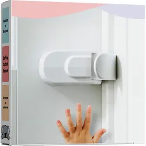Household Essentials Safety Lock The Snap-On Door Lock Kids Can't Reach or Defeat - No Tools or Adhesives Required - Works With Door Knob, Lever or Handle - Childproof Safety
