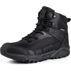 FREE SOLDIER Men's Waterproof Tactical Work Boots Lightweight Comfortable Combat Hiking Boots