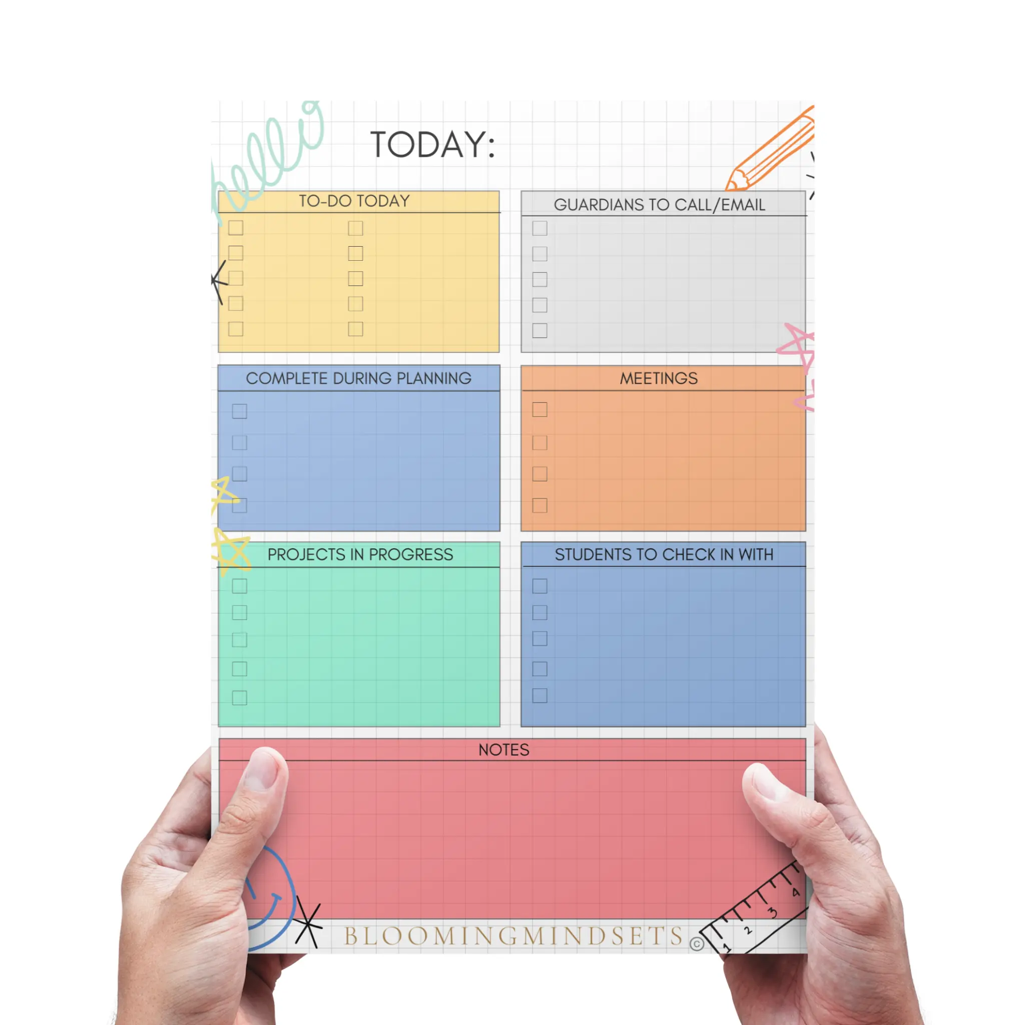 Teacher Notepad Notes Notebook Memo Pad