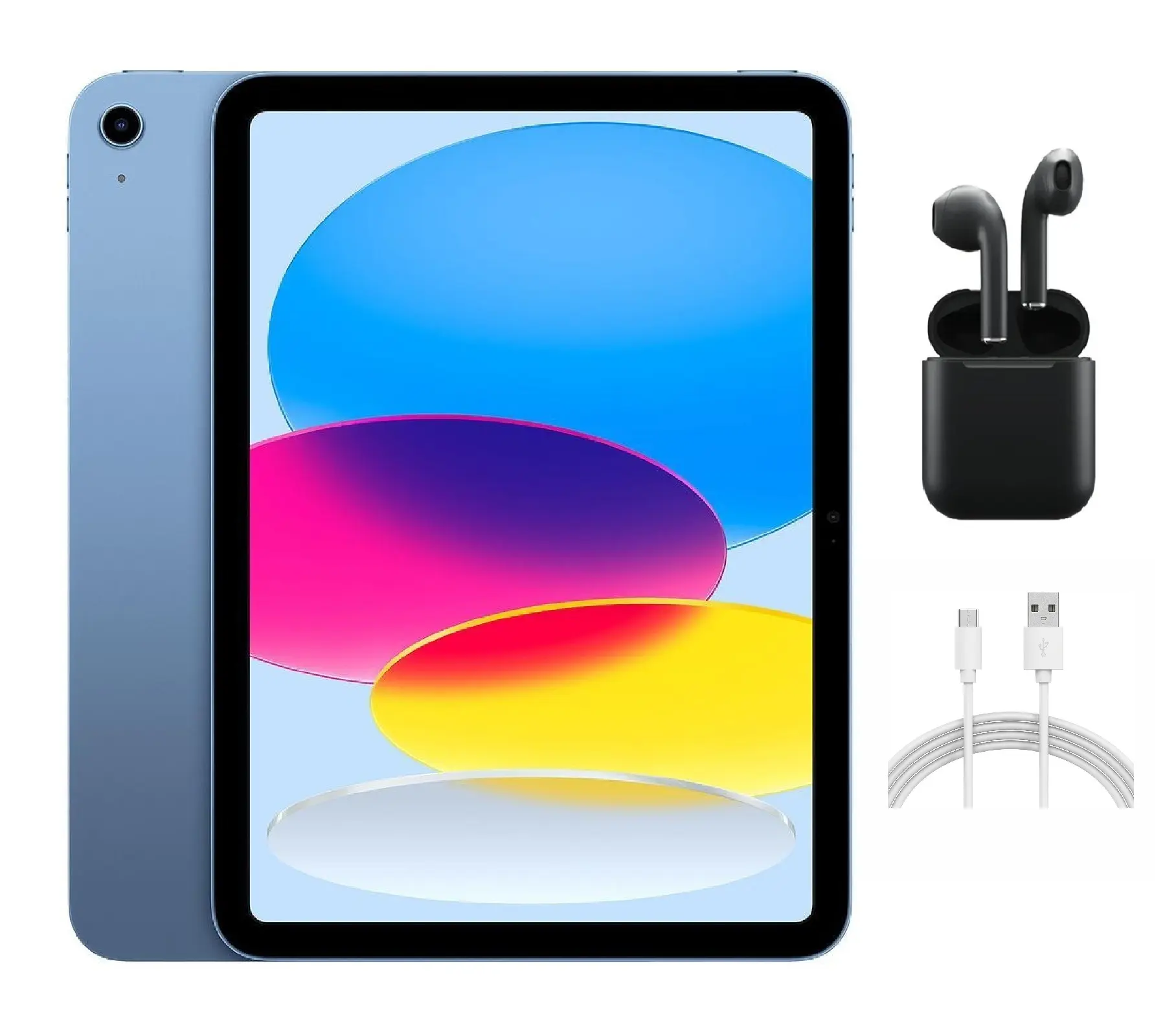Refurbished Apple iPad 10th Gen (2022) (WiFi + Cellular Unlocked) A2757 Good Condition with Wireless Earbuds & 1 Year Warranty