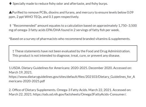 Extra Strength Omega-3†† From Fish Oil Softgels 2800 mg