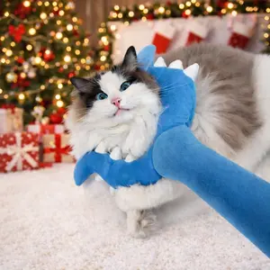 Puppy and Kitten Battle Stick Fun Toy Interactive Plaything for Cats and Kittens Soft Blue Design Safe Material for Safety Ideal for Active Play