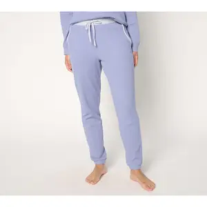 AnyBody Petite Cozy Knit Waffle Ankle Joggers