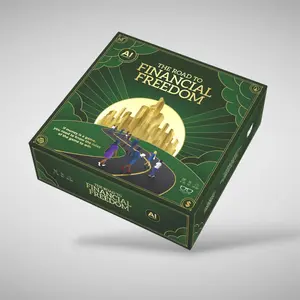 The Road to Financial Freedom Strategy Board Game, Family-Friendly Tabletop Tool for Money Management Learning