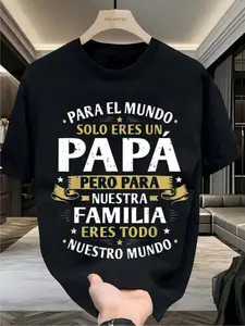 Men's T T Shirt Perfect Gift for Father's Day Ideal Gift for Dads Summer Lightweight Breathable Short Sleeved T T Shirt (SMLXLXXLXXXL) Perfect for Easter Halloween Thanksgiving and MoreBreathableUnisex 2026 Black T-Shirt